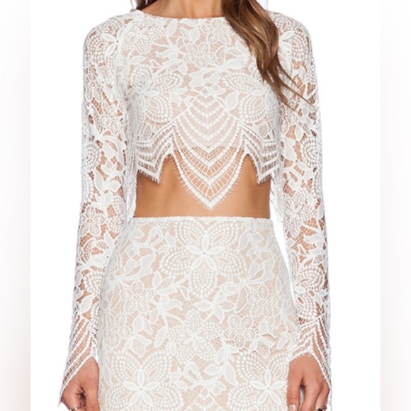 For Love And Lemons Guava Crop Top (M) - Picture 2 of 7